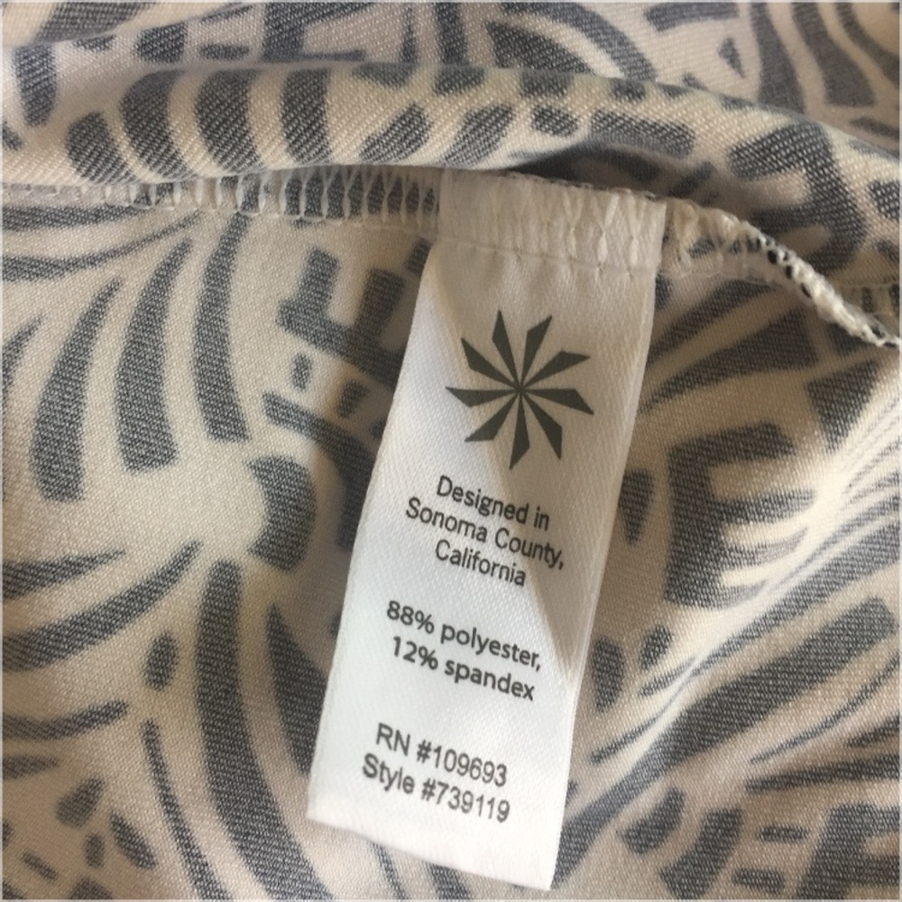 Athleta Black and White Printed Midi Dress, sz L - Picture 5 of 6